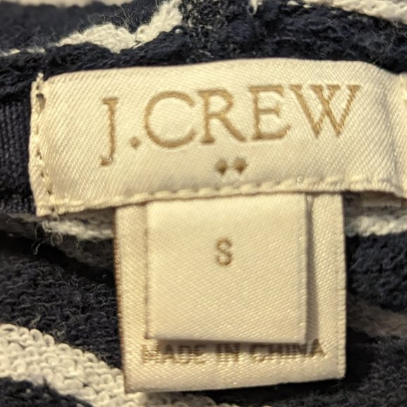 J Crew Cowl Neck Navy & White Striped Sweater/Hoodie Size Small - Picture 10 of 12